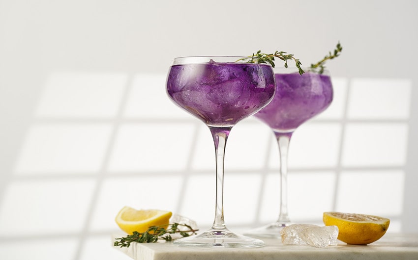 purple cocktails