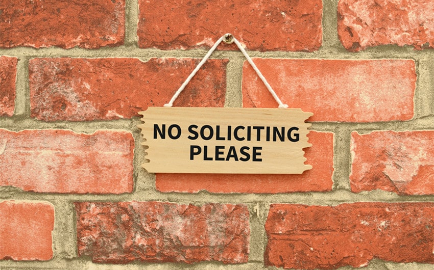 no soliciting meaning